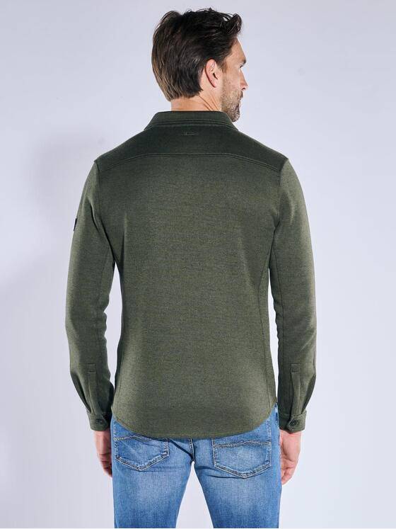 engbers Herren Sweatshirt im Overshirt-Design Oliv 39221