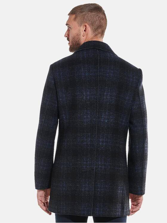 emilio adani Herren Mantel mit Glencheck-Muster Blau 32246