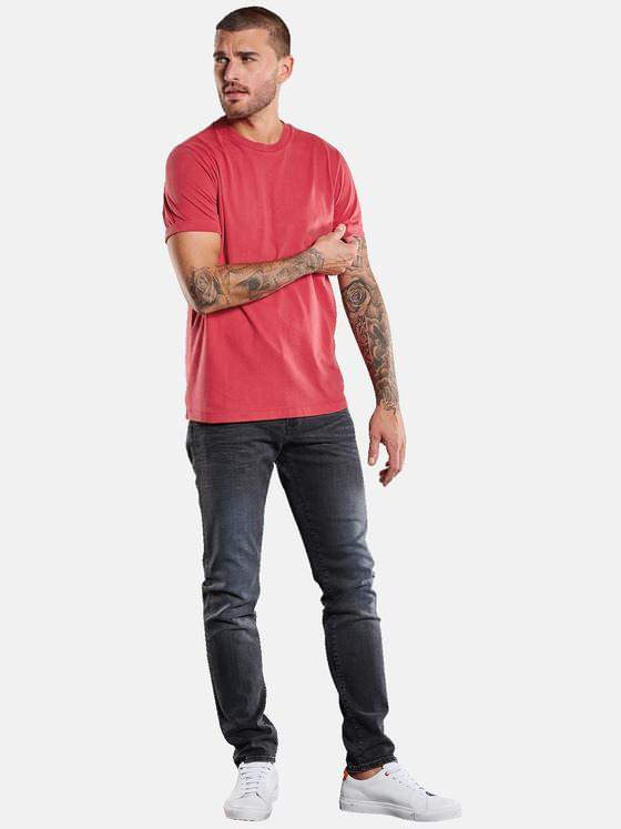 emilio adani Herren T-Shirt uni Rot 34162