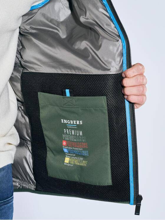 ENGBERS GERMANY Herren Steppjacke mit Funktionsdetails Gruen 39366