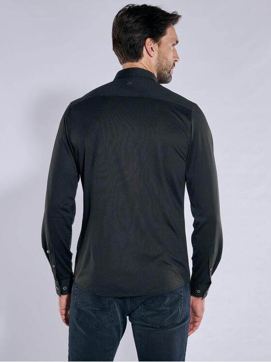 ENGBERS GERMANY Herren Langarm-Hemd slim fit Schwarz 37878