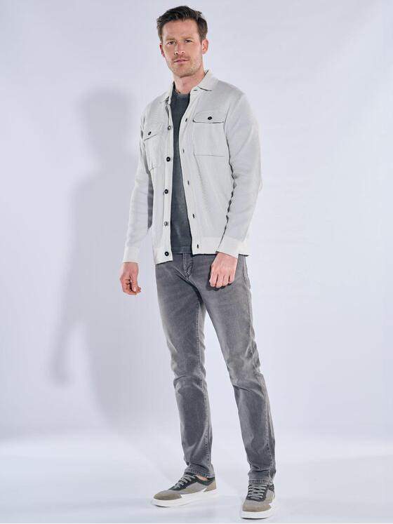 engbers Herren Modisches Strick Overshirt Silbergrau 40479