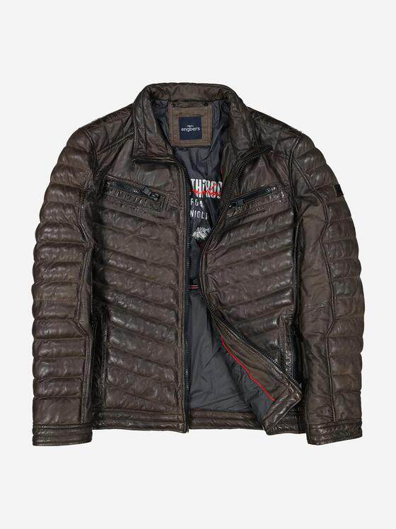 engbers Herren Lederjacke regular Braun 37423