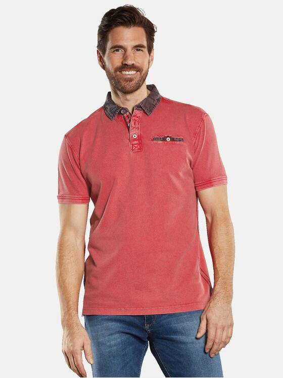 engbers Herren Polo-Shirt strukturiert Rot 34337