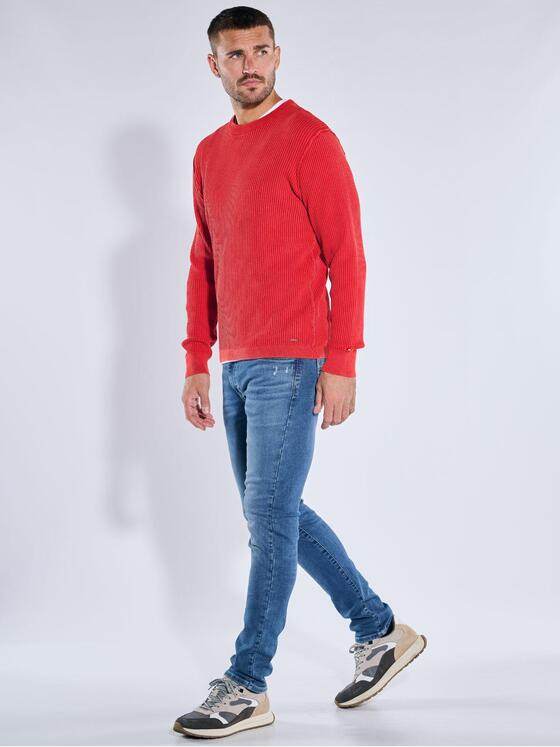 emilio adani Herren Pullover strukturiert Dunkelorange 39231