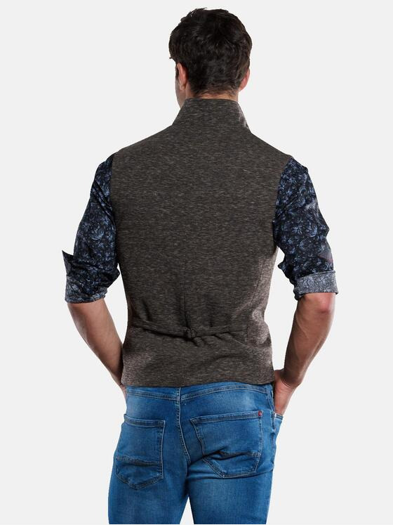 engbers Herren Sakko-Weste mit Zipper Schokobraun 33611