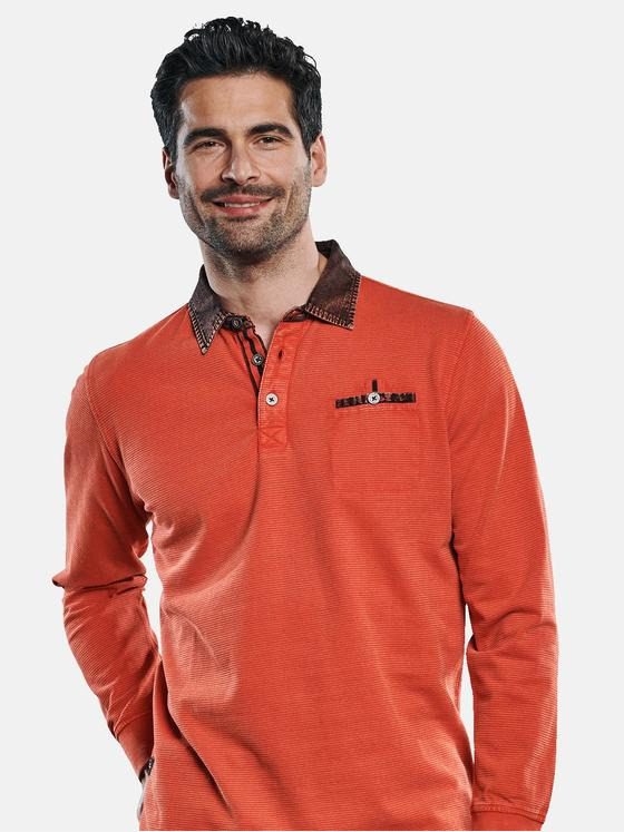 engbers Herren Sportives Poloshirt Dunkelorange 31111