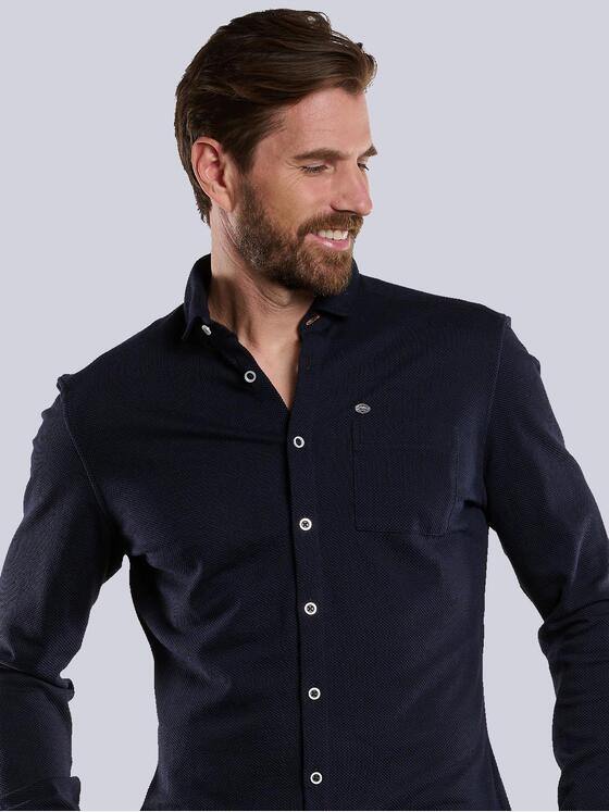 engbers Herren Langarm-Hemd uni Saphirblau 34031