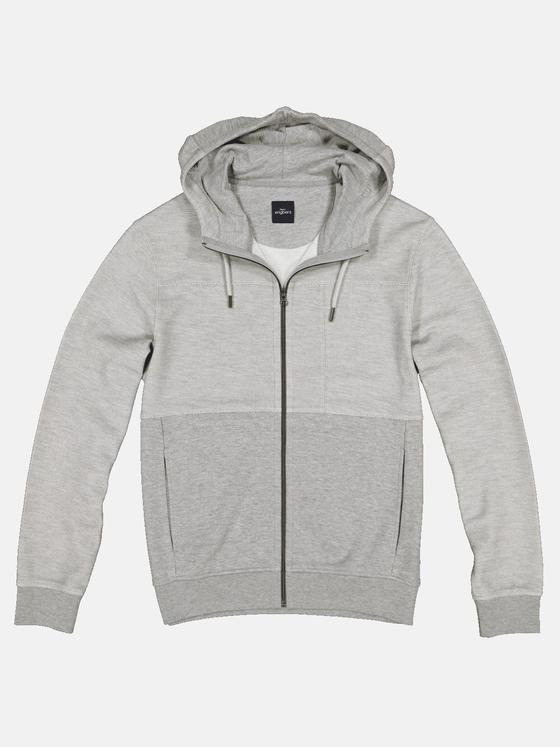engbers Herren Sweatjacke strukturiert Grau 32438