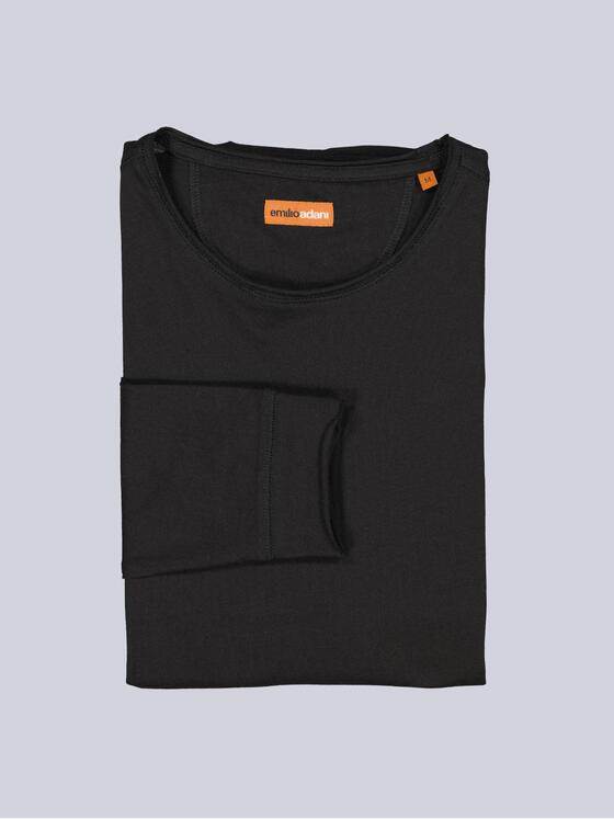 emilio adani Herren Langarm-Shirt "My Favorite" Schwarz 35662