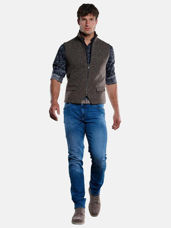 engbers Herren Sakko-Weste mit Zipper Schokobraun 33611