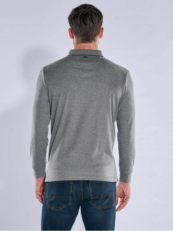 engbers Herren Langarm-Shirt mit Polokragen Mittelblau 39536