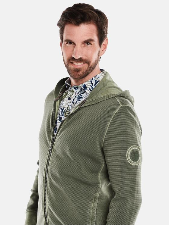 engbers Herren Sweatjacke strukturiert Grün 35123
