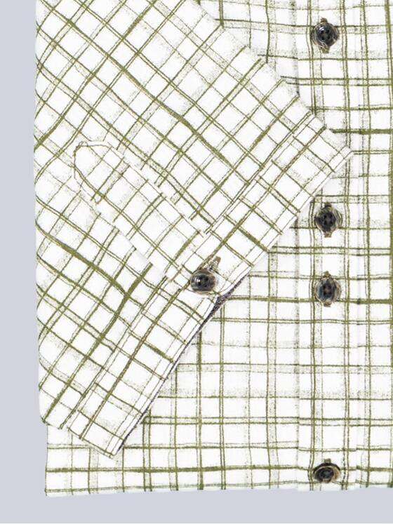 engbers Herren Kurzarm-Hemd kariert Oliv 38490