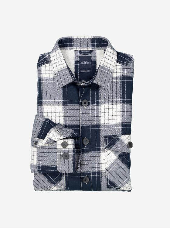 engbers Herren Overshirt kariert Blau 37237