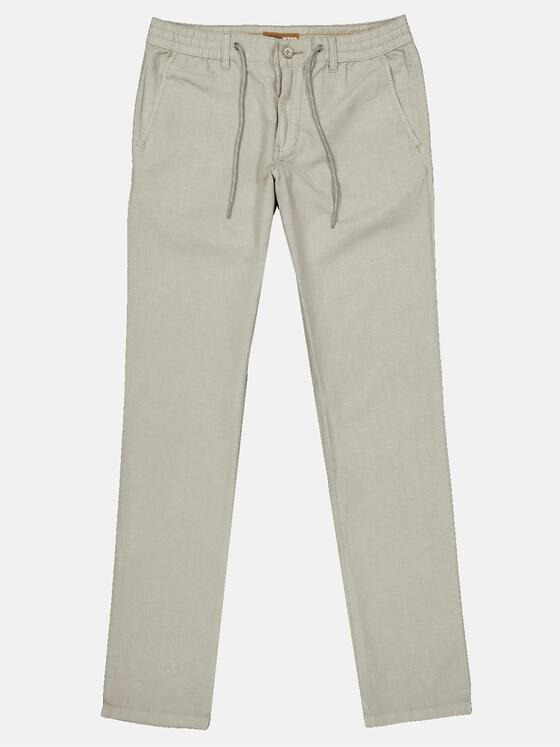 emilio adani Herren Chino mit Leinenanteil Beige 34680
