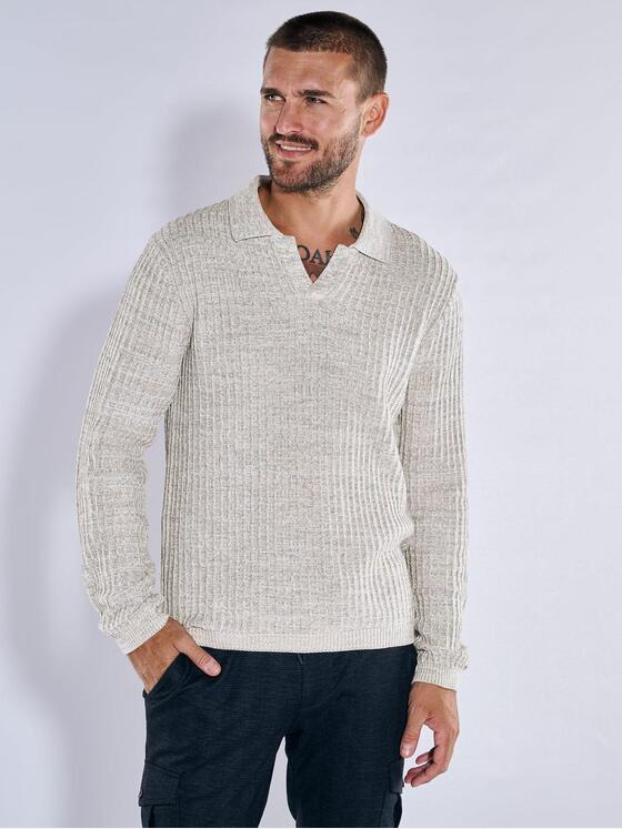 emilio adani Herren Pullover strukturiert Beige 37335