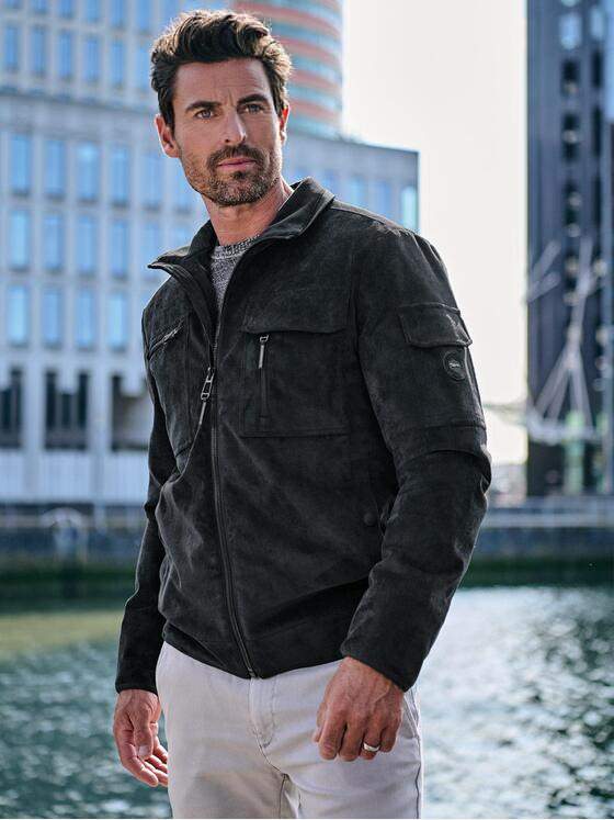 engbers Herren Cord-Jacke mit Funktionsdetails Anthrazit 39103