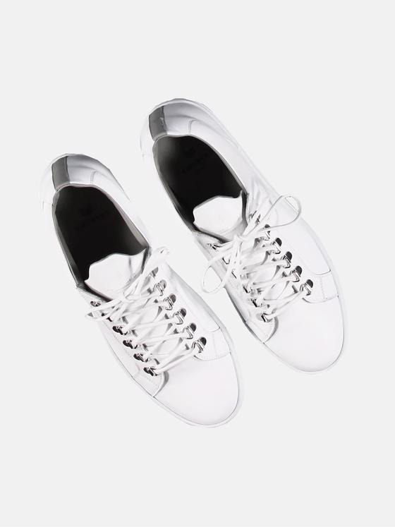 ENGBERS GERMANY Herren Sneaker mit edlen Metallschlaufen Weiß 31343