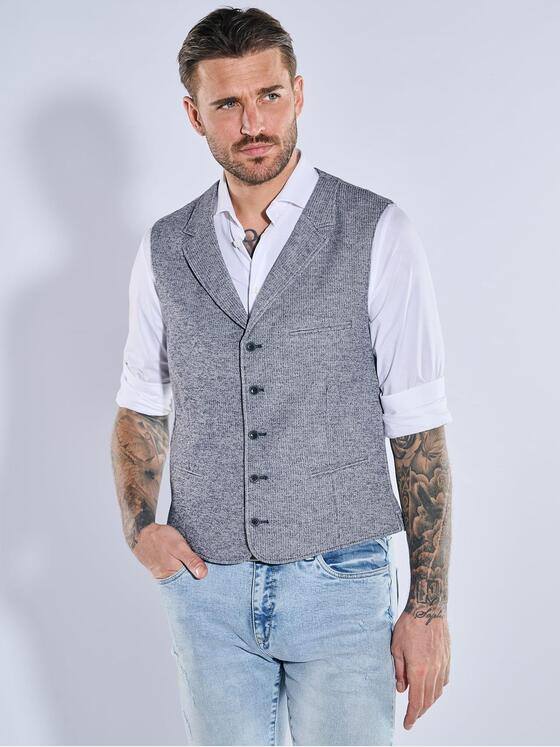 emilio adani Herren Sakko-Weste aus italienischem Garn Blau 38427