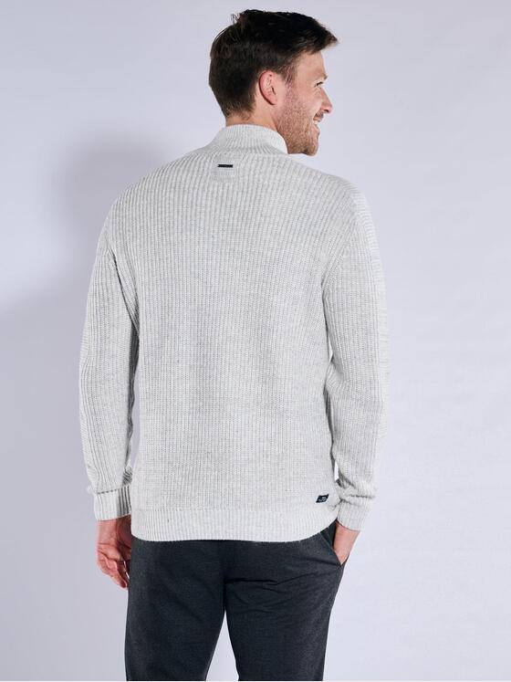 engbers Herren Pullover mit Troyerkragen Silbergrau 38021
