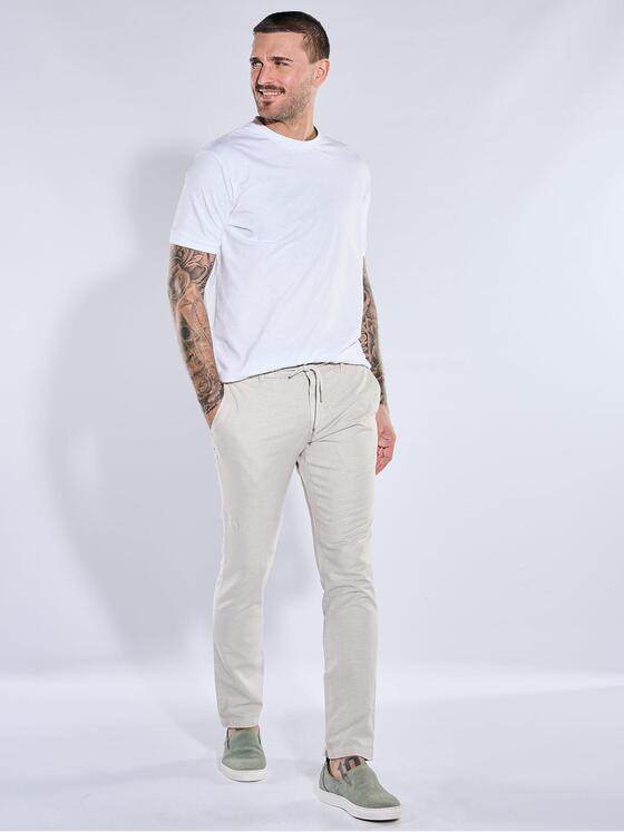 emilio adani Herren Chino mit Leinen-Anteil Beige 40736