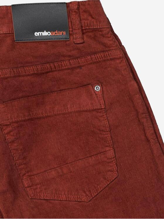 emilio adani Herren 5-Pocket-Cordhose slim fit Orange 37556