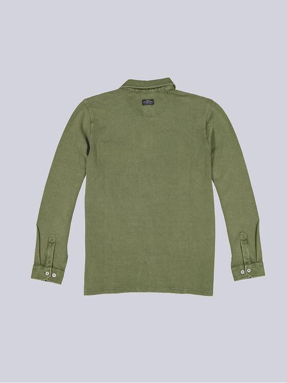 engbers Herren Langarm-Shirt mit Polo-Kragen Grün 36354