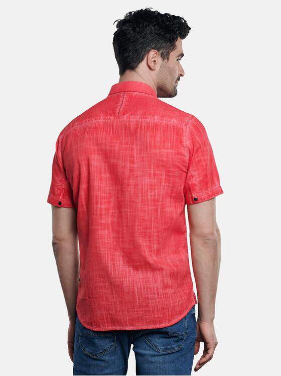 engbers Herren Kurzarm-Hemd aus Leinenmix Rot 31688