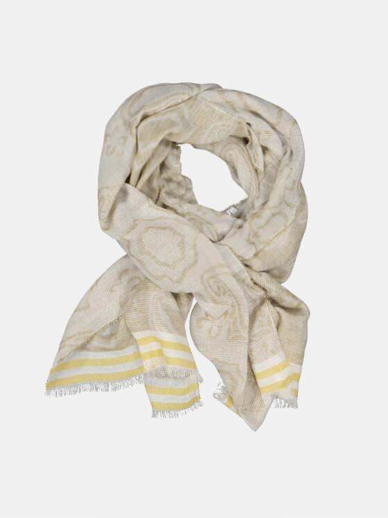 emilio adani Herren Schal gemustert Beige 34636