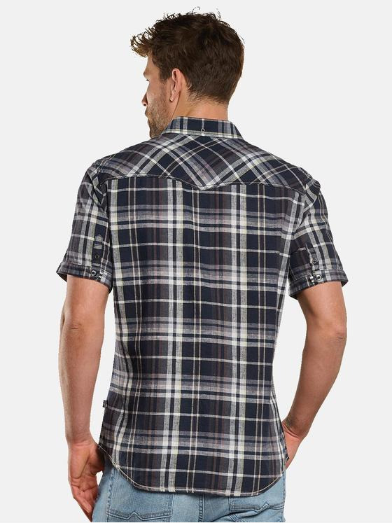 engbers Herren Kurzarm-Hemd kariert Marineblau 33072