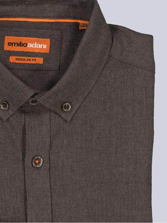 emilio adani Herren Langarm-Hemd regular Braun 35556