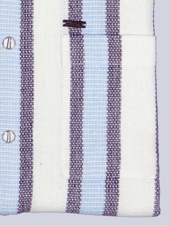 engbers Herren Luftiges Leno-Baumwollhemd Hellblau 40302