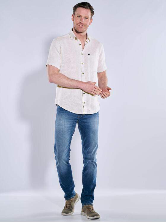 engbers Herren Kurzarm-Hemd uni Beige 38907