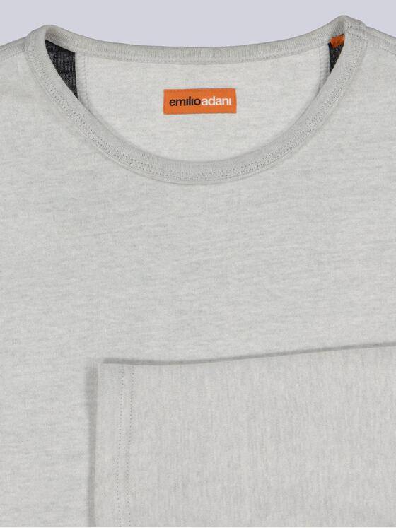 emilio adani Herren Langarm-Shirt strukturiert Hellgrau 39520