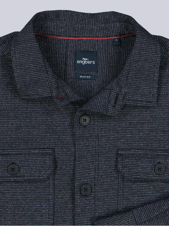 engbers Herren Langarm-Shirt mit Polokragen Saphirblau 38136