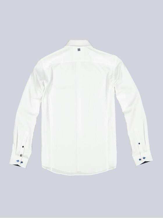 engbers Herren Langarm-Hemd mit Jaquard-Muster Weiß 34102