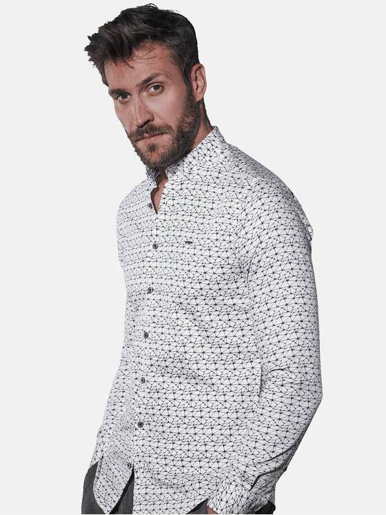 emilio adani Herren Individuelles Langarmhemd Braun 30818
