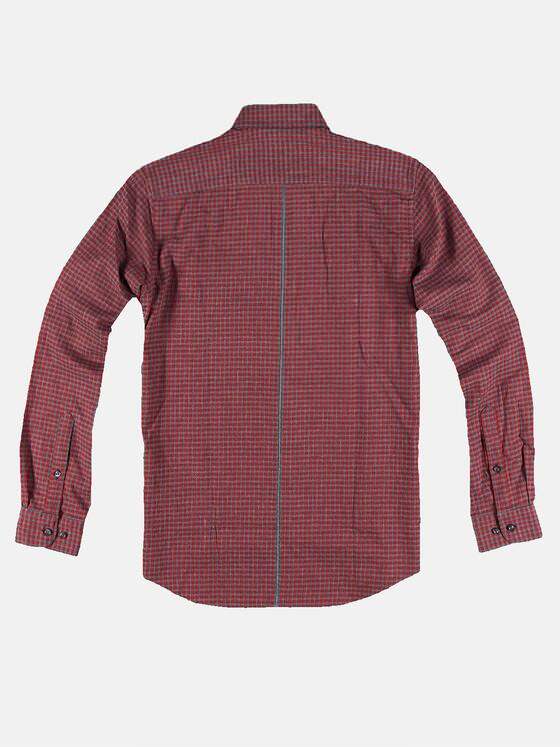 engbers Herren Karohemd in Twill-Warenqualität Tomatenrot 30828
