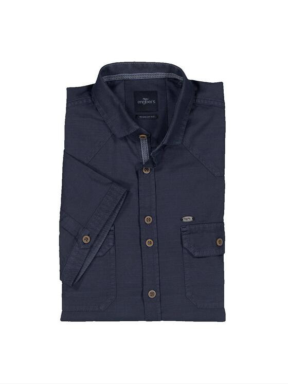 engbers Herren Kurzarm-Hemd regular Marineblau 36871