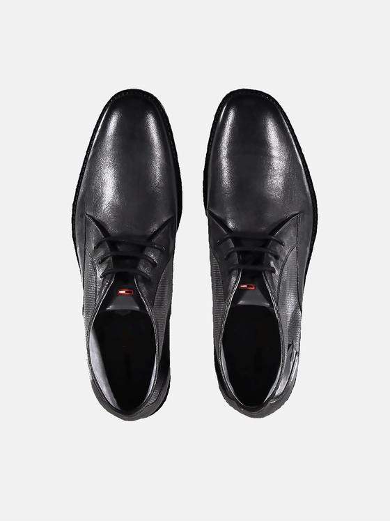emilio adani Herren klassischer Boot aus Nappa-Leder Blau 30178