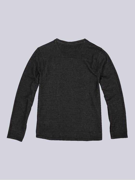 emilio adani Herren Langarm-Shirt regular Schwarz 36137