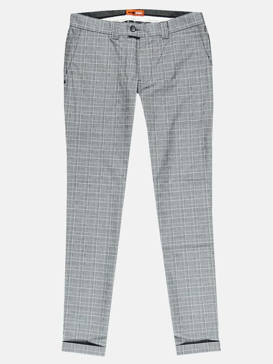 emilio adani Herren modische Chino im Dessin Grau 29265