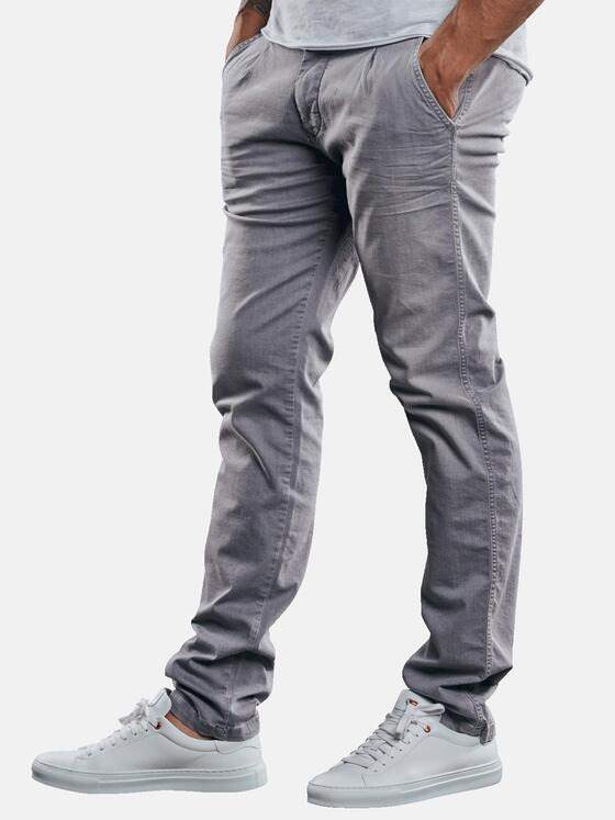 emilio adani Herren Chino im Jeans-Look aus leichter Baumwolle Grau 29630