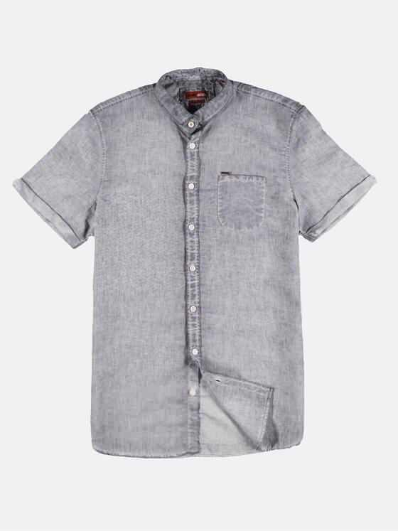emilio adani Herren Sommerliches Halbleinenhemd Grau 29773