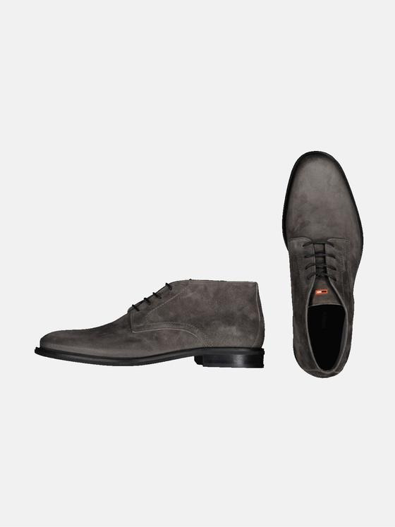 emilio adani Herren Boots aus Nubuk-Leder Grau 34479
