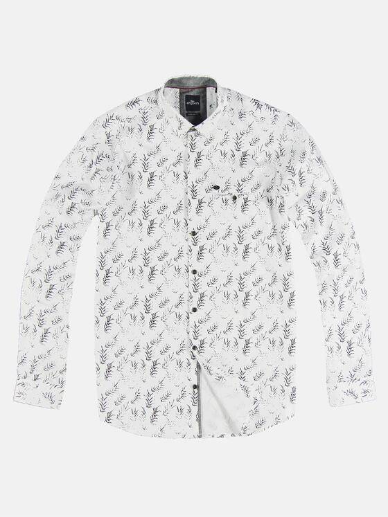 engbers Herren Modisches Langarmhemd mit floraler Musterung Anthrazit 31695