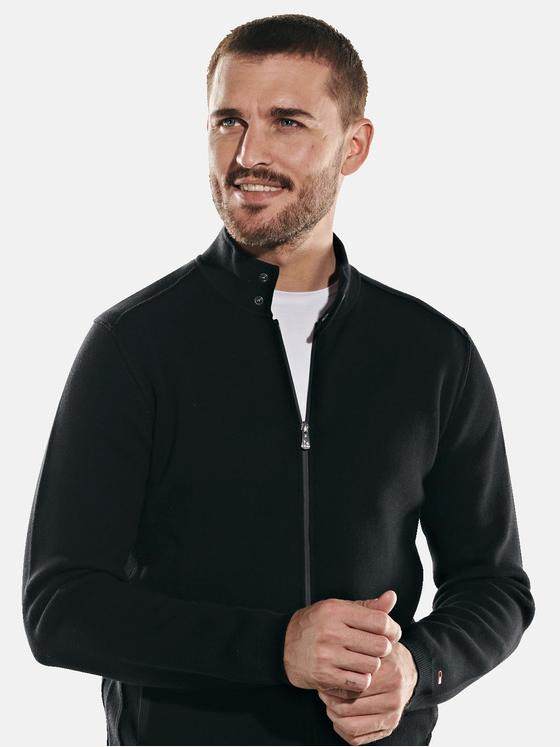 emilio adani Herren Strick-Cardigan Schwarz 32032