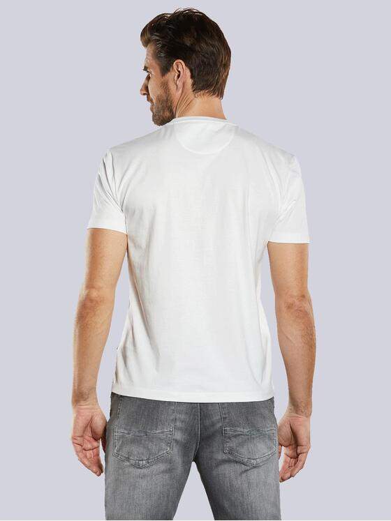 ENGBERS GERMANY Herren T-Shirt mit Print Weiß 34525