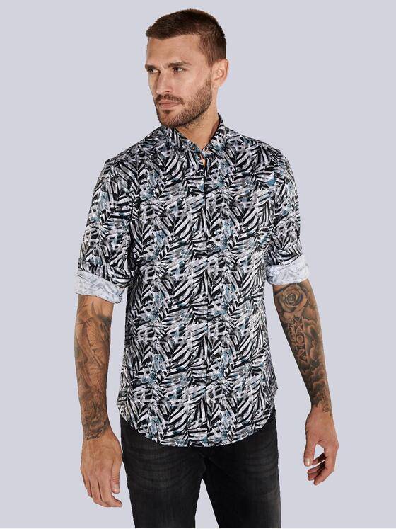 emilio adani Herren Langarm-Hemd slim fit Grün 35577